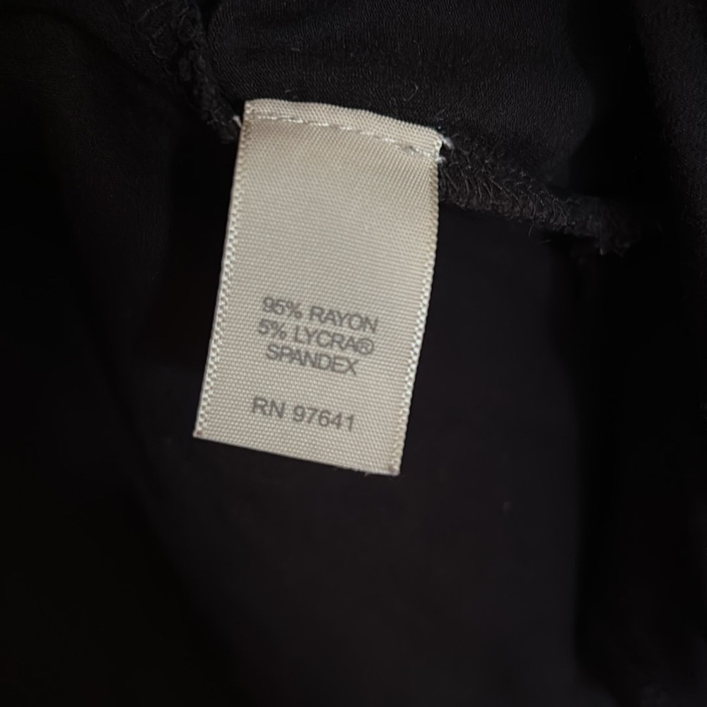 J. Jill black lightweight black blouse with front tying adjustable opening. - Picture 6 of 8